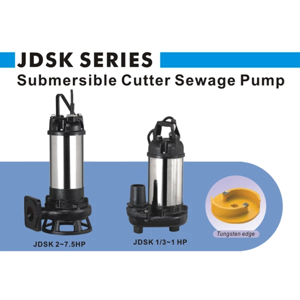 JDSK 1/3-1 HP Submersible Water Pump (Sewage Pump)